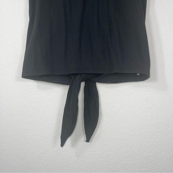 Madewell knot-back detail short sleeve true black cotton size small - Picture 7 of 10